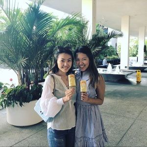 Alexis pinstripe backless dress